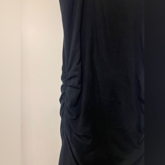 James Perse midi, tank, bodycon dress with side ruching - black - size 2 - Picture 5 of 8